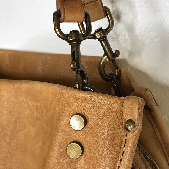 American Leather Co Lenox Cafe Latte Leather Satchel Shoulder Bag Purse - Picture 4 of 12